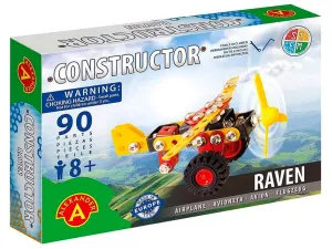 Airplane self assembly metal construction toy set 90 pieces