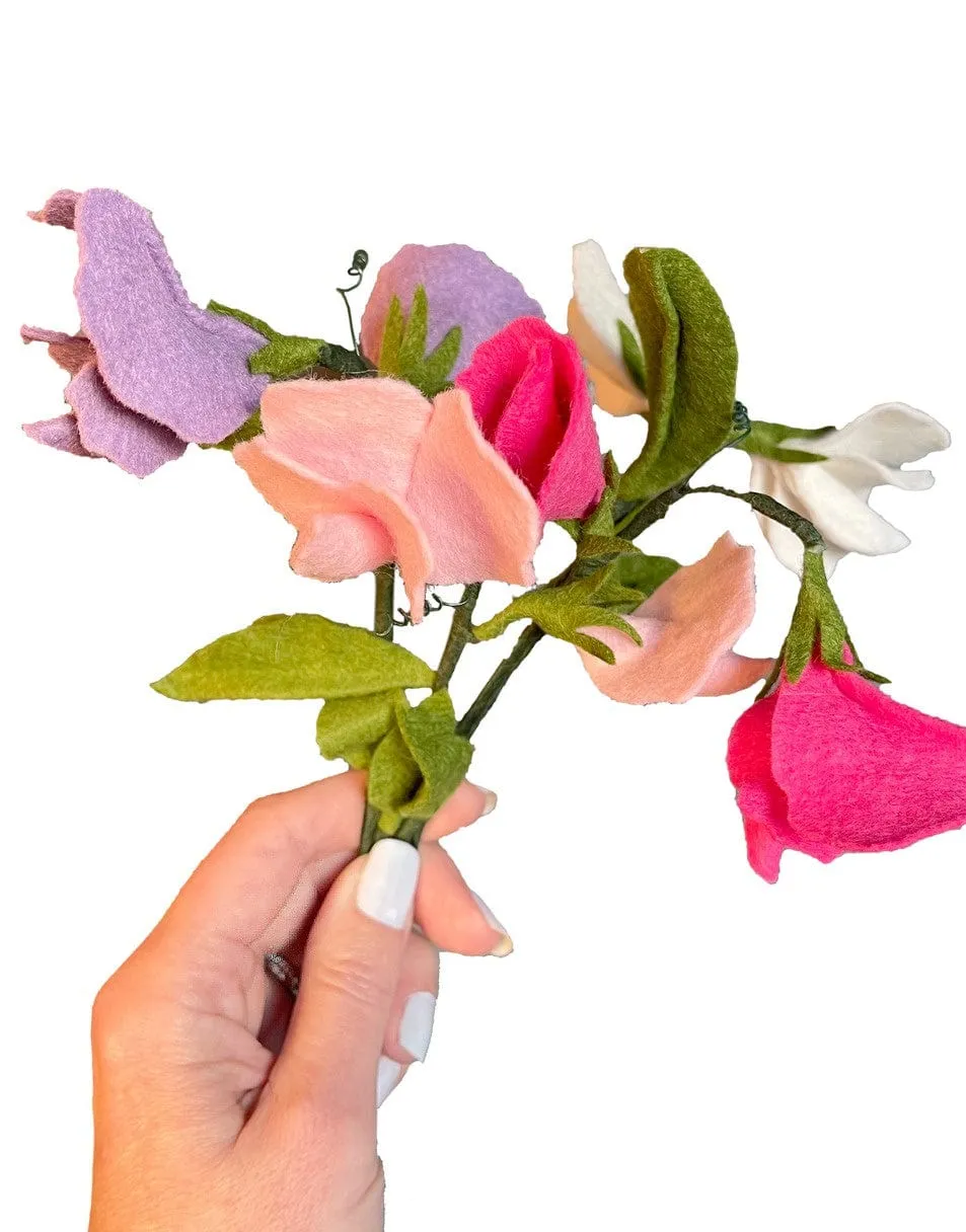 Felt Sweet Peas Craft Kit, Crafty Kit Company