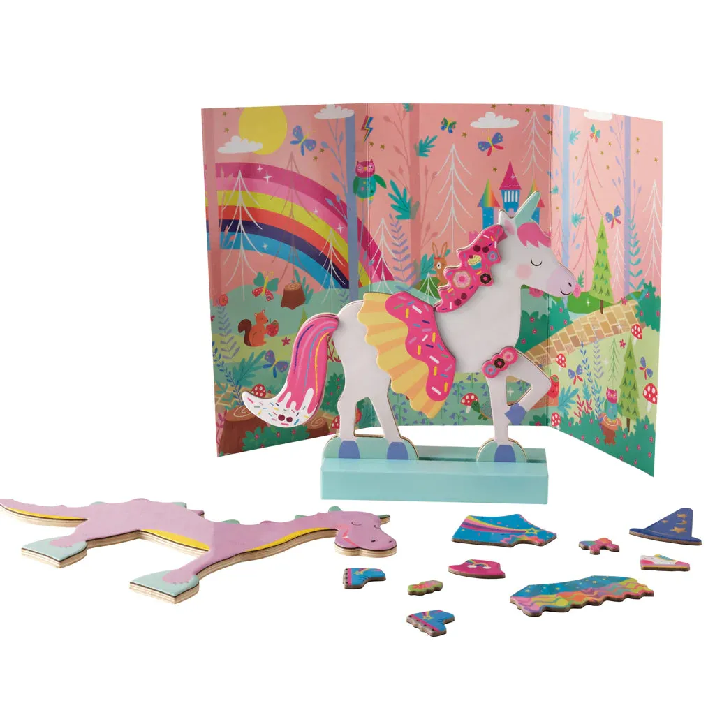 Floss & Rock Wooden Magnetic Dress Up – Fantasy Pets