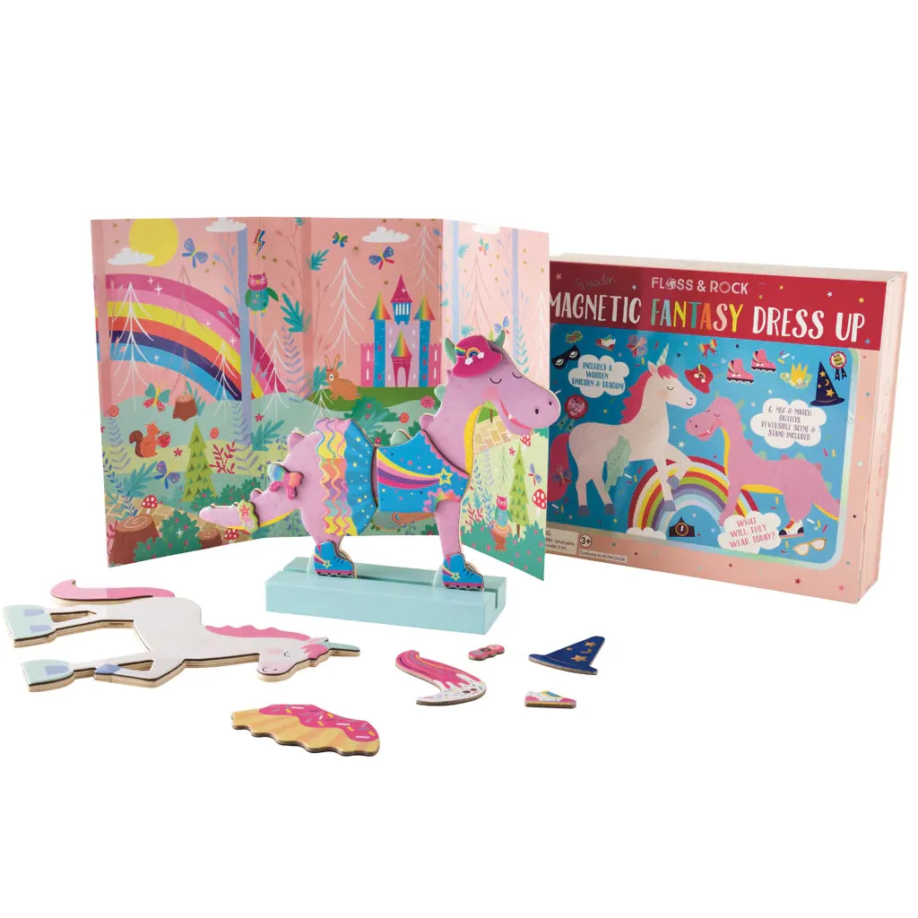 Floss & Rock Wooden Magnetic Dress Up – Fantasy Pets