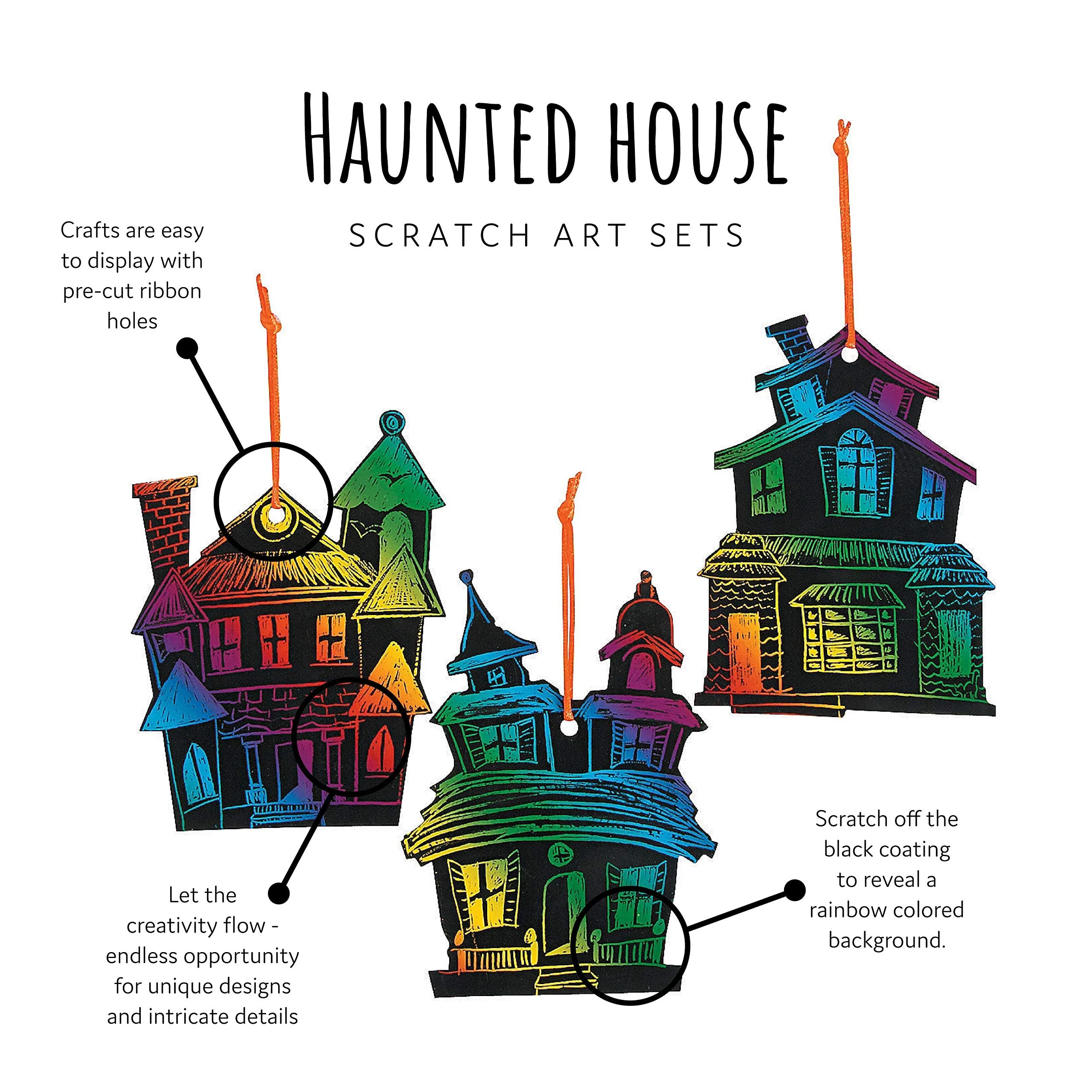 Halloween Magic Scratch Crafts for Kids and Adults - DIY Halloween Decorations - Haunted