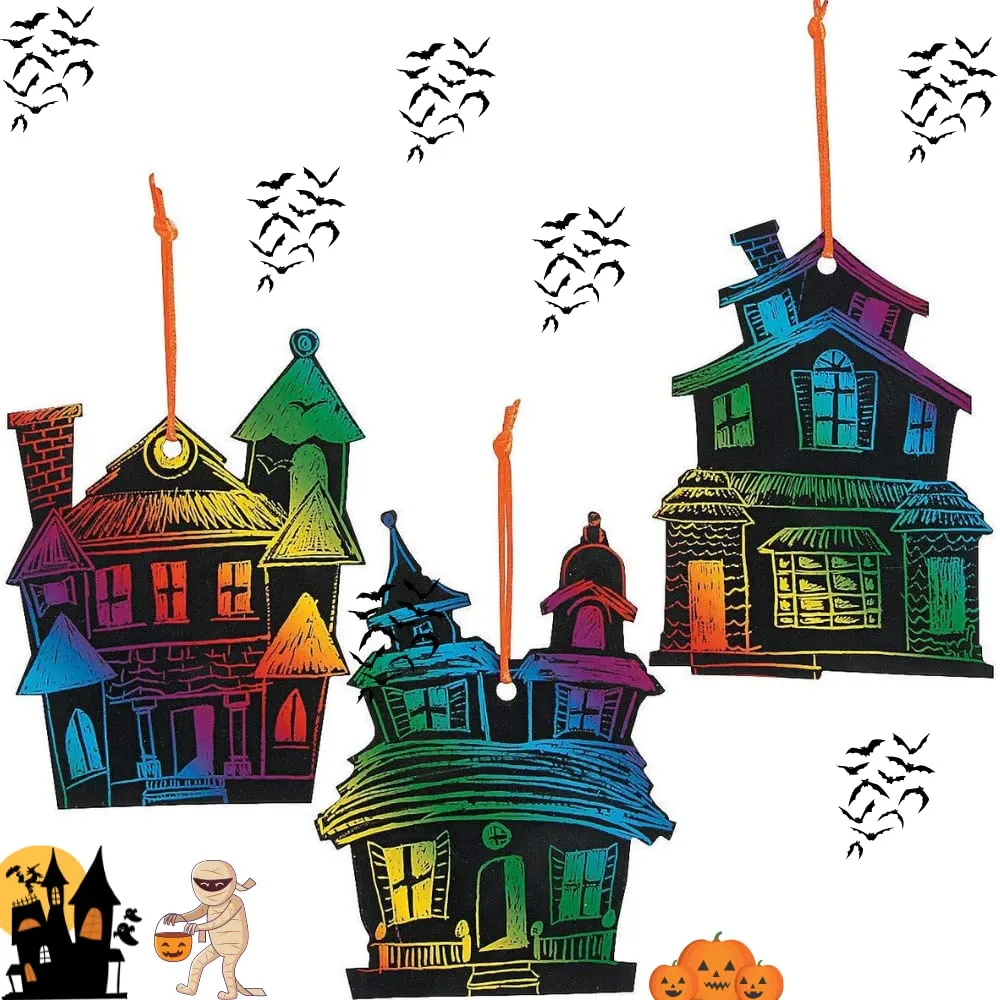Halloween Magic Scratch Crafts for Kids and Adults - DIY Halloween Decorations - Haunted