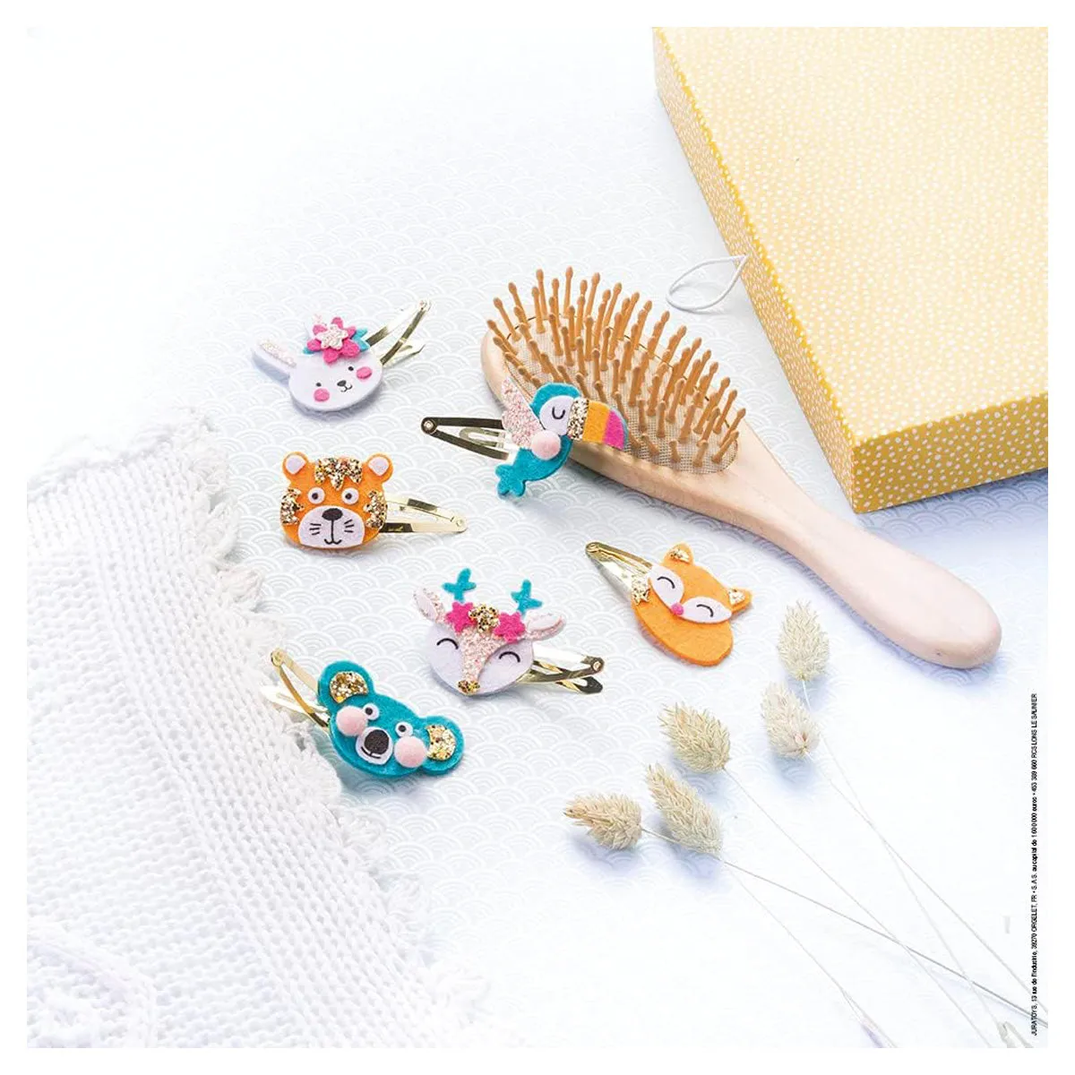 Janod 6 Glittery Animal Hairclips to Make Kit