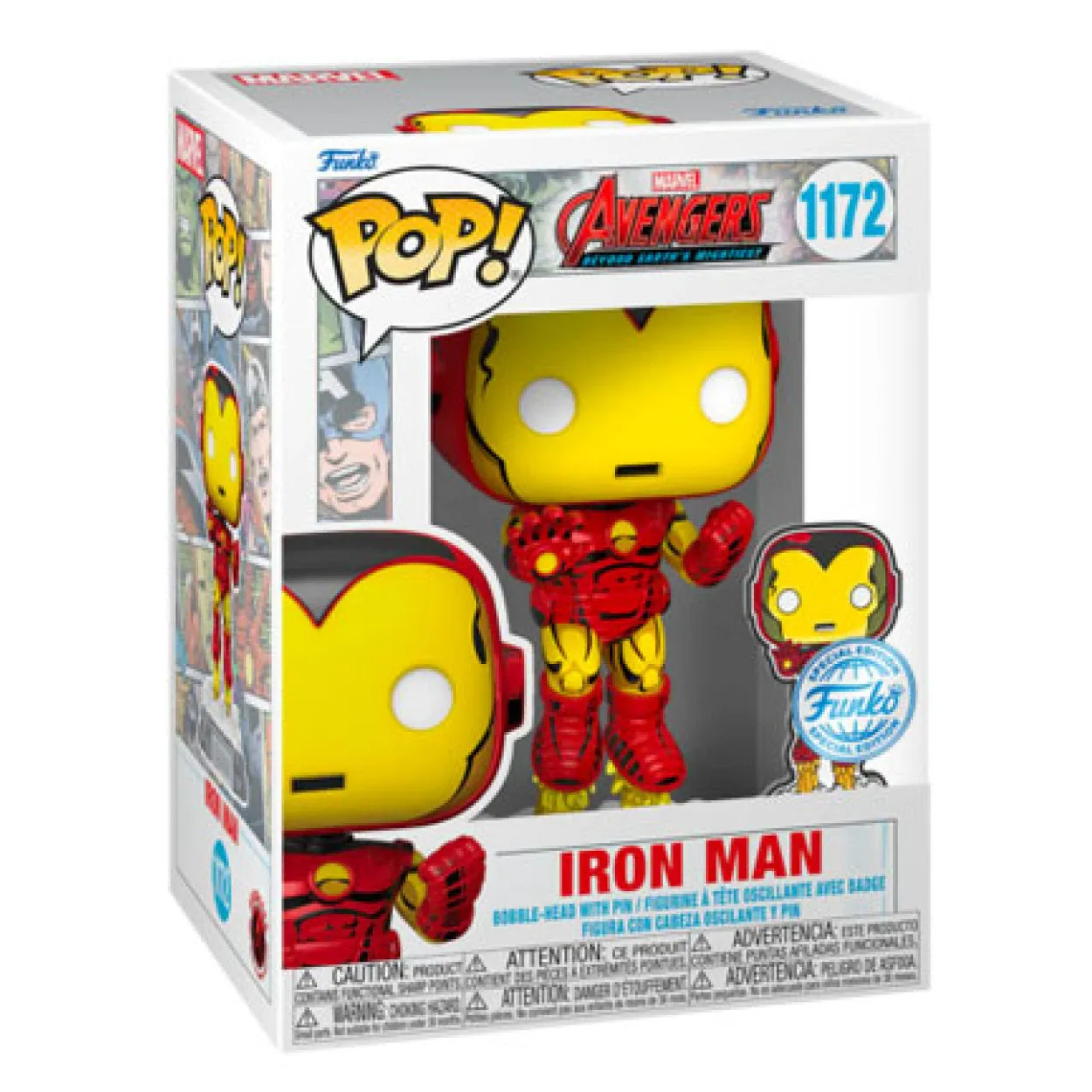 Marvel Comics - Iron Man Avengers 60th US Exclusive Pop! Vinyl with Pin