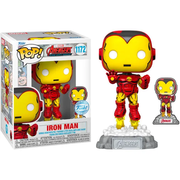 Marvel Comics - Iron Man Avengers 60th US Exclusive Pop! Vinyl with Pin