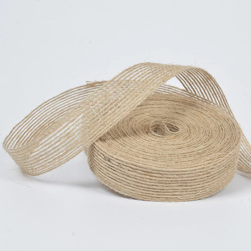 Natural Rustic Christmas Jute 15mm Ribbon per 5mtrs (Style 6)