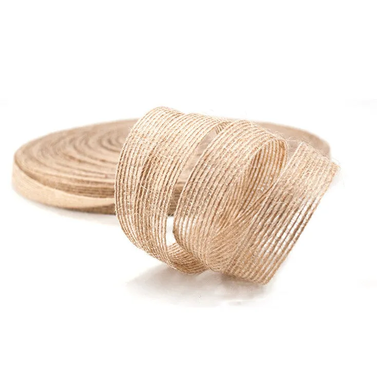 Natural Rustic Christmas Jute 15mm Ribbon per 5mtrs (Style 6)