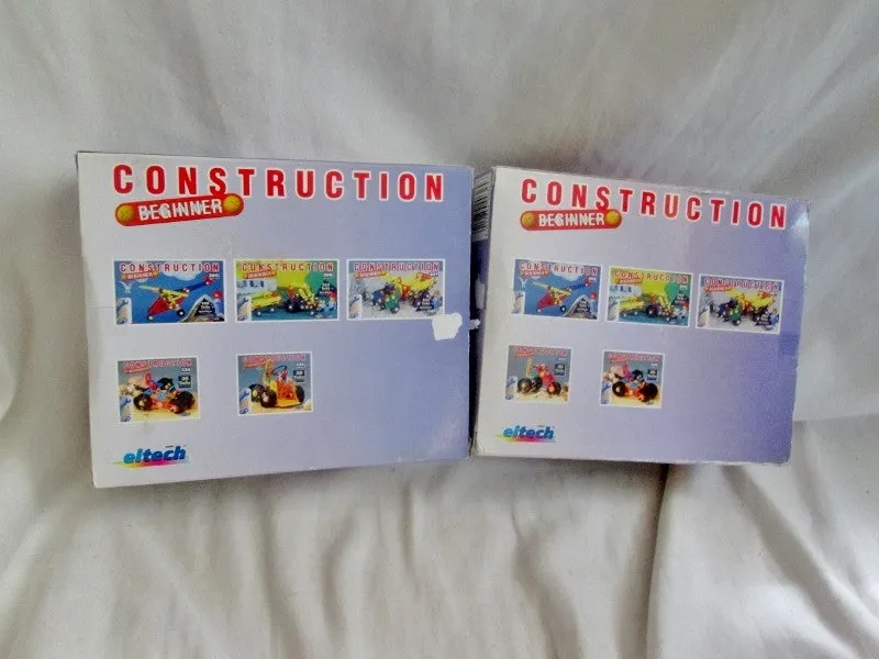Set NEW NIB 2 EITECH BEGINNER CONSTRUCTION SET 323   325 Truck Building Toy  Parts
