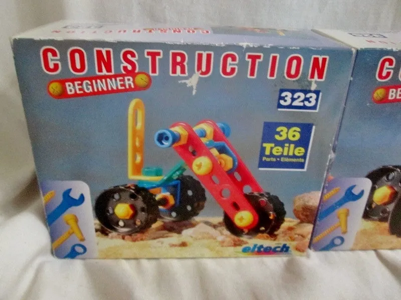 Set NEW NIB 2 EITECH BEGINNER CONSTRUCTION SET 323   325 Truck Building Toy  Parts