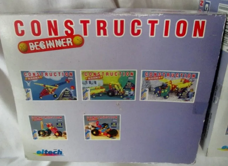 Set NEW NIB 2 EITECH BEGINNER CONSTRUCTION SET 323   325 Truck Building Toy  Parts