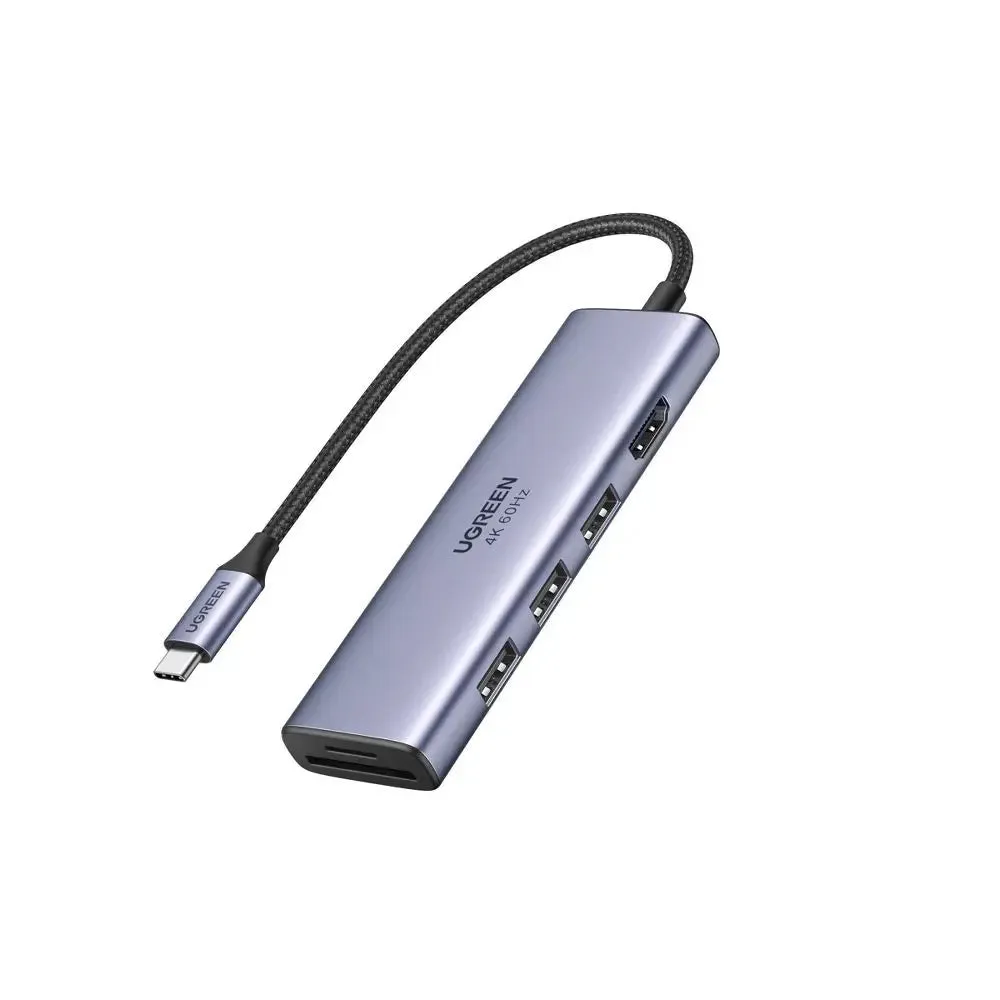 Ugreen 6-in-1 Type C to HDMI  USB 3.0*3   SD/TF Converter