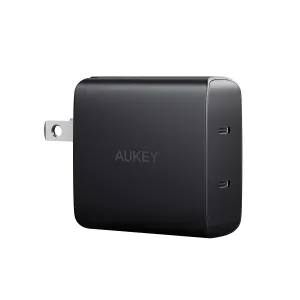 USB-C Charger 36W 2-Port Ultra Compact Fast Charger Adapter with 18W Power Delivery 3.0 & Foldable Plug PA-Y16